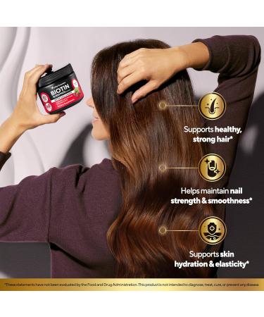 Biotin Gummies 10000mcg for Women and Men - Extra Strength Hair Skin and Nails Gummies with Collagen - Natural Biotin Gummy Supplement for Hair Skin Nails Support - 60 ct 60 Count (Pack of 1) - Buy Online on GoSupps.com