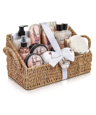 Coconut Vanilla Bath Spa Gift Set - 15 piece Luxury Basket with Bubble Bath, Body Lotion, Bath Salts, and More - Shower Puff, Bath Bombs, Soap and Towel Included - Buy Online on GoSupps.com