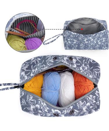 Luxja Yarn Storage Bag - Large Flowers Design for Yarn, Hooks, Needles (up to 10 Inches) - Buy Online on GoSupps.com