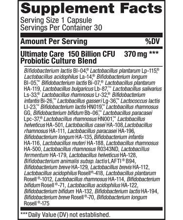 Renew Life Ultimate Flora Ultimate Care Probiotic 150 Billion - 30 Veg Capsules - Buy Online on GoSupps.com