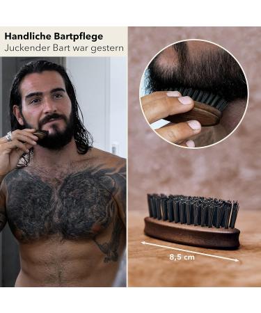 St rtebekker Premium Beard Brush - Made in Germany | Sustainable Bionifil Bristles | Prevents Itching & Shapes Your Beard | Nussbaumholz - Klein Size - Buy Online on GoSupps.com