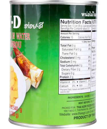 AROY-D Pousses de Bambou Tranches 0.54 kg 1 Unit 540 g (Lot de 1) - Buy Online on GoSupps.com