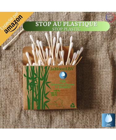Bamboo Cotton Buds | JaMoonLBV JmL French Brand | 1000 Cotton Buds | Biodegradable & Compostable - Buy Online on GoSupps.com