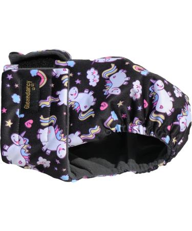 Glenndarcy Dog Diapers - No Tail Hole for French Bulldogs | Medium Long | Includes 2 Washable Pads | Unicorn Design - Buy Online on GoSupps.com
