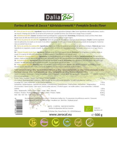 Dalia - Organic Squash Seed Flour 500g | Flour Alternative | Rich in Protein and Fiber | Ideal for Savory Dishes | Vegan & Gl - Buy Online on GoSupps.com