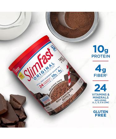 Buy SlimFast Original Rich Chocolate Meal Replacement Shake Mix - 34 Servings - Buy Online on GoSupps.com