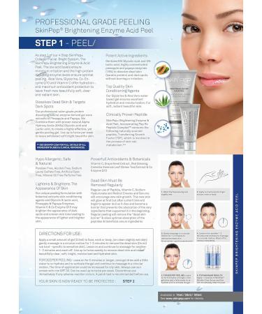 SkinPep Brightening Enzyme & Acid Peel - Professional Grade Peeling Gel 15ml - Buy Online on GoSupps.com