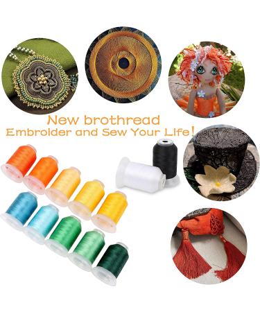 Brother 63 Colors Polyester Embroidery Thread Kit 500M - High-Quality Machine Embroidery Threads - Buy Online on GoSupps.com