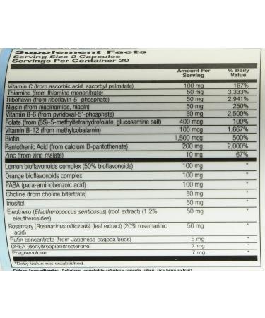Nutra Biogenesis Adrenal Support Plus - Adrenal Support Supplements for Women & Men Adrenal Complex with Pregnenolone DHEA & Herbs for Daily Calm Energy & Focus Support - 60 Capsules - Buy Online on GoSupps.com