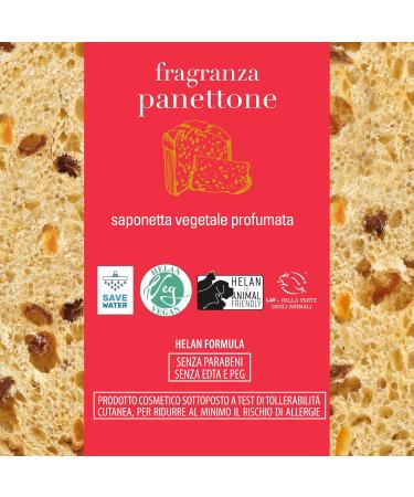  Helan Helan Panettone Fragrance - Christmas Scented Hand Soap Gift Ideas for Women and Men Emollient Antioxidant Soap with Vitamin E and Sweet Almonds 75g Christmas Gifts Made in Italy - Buy Online on GoSupps.com