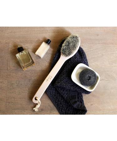 Japanese Body Brush for Bath or Dry Brushing - Exfoliation & Cellulite Treatment - Long Handle, Hard Bristles - Buy Online on GoSupps.com