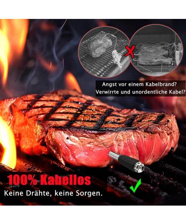 Wireless Meat Thermometer with Bluetooth & Dual Probes | Perfect for Grilling Roasting & Smoking | JX268 - Ideal Gift for Dad - Buy Online on GoSupps.com