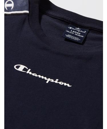 Champion Boys Legacy American Tape Small Logo S/S T-Shirt - Navy 3-4 Years | International Shipping Available - Buy Online on GoSupps.com