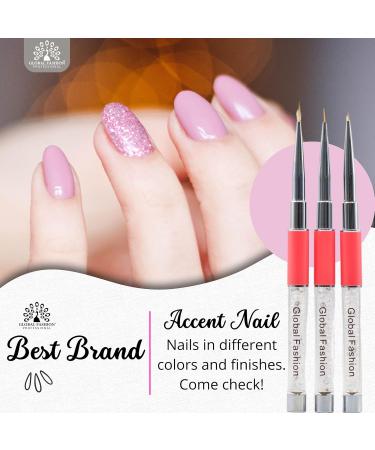 Global Fashion Multipurpose Brush Set - Nail Art Painting & Crafts - 3 Sizes | International Shipping Available - Buy Online on GoSupps.com