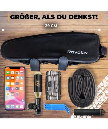 Rovativ 100% Waterproof Bike Packing Top Tube Bag - 1.8L - Extra Support for Gravel Racing & MTB Bikes - Buy Online on GoSupps.com