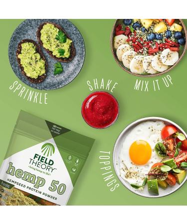 Field Theory Hemp Pro 50 Protein Powder - Organic 16oz Hemp Seed Plant Protein for Keto, Paleo, and Kosher Diet - Buy Online on GoSupps.com