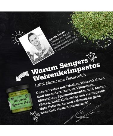  Senger's Sengers Rossemary Vegan Wheat Paste - Pesto Premium Pesto - 100% Superfood from Austria - 100g - Buy Online on GoSupps.com