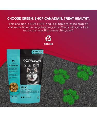 Vitality Dog Elk with Wild Berries - Premium Baked Dog Treats - Training Treats for Dogs Pet Treats Dog Snacks - Made in Canada Grain Free Human Grade 400g / 14.1oz Elk with Wild Berries 400 g (Pack of 1) - Buy Online on GoSupps.com