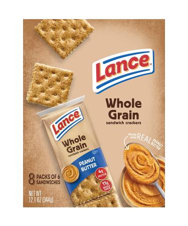 Lance Whole Grain Peanut Butter Sandwich Crackers - 8 Ct Box - Buy Online on GoSupps.com