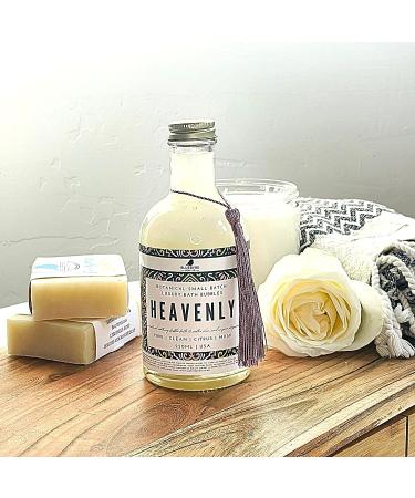 Heavenly Bubble Bath by Bluebyrd Soap Co. | Luxury Foaming Bubbles with Sweet Almond Oil & Aloe Vera | Women's Bath in Glass Jar - Buy Online on GoSupps.com