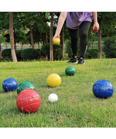 90mm Bocce Set with Carry Bag - 8 All Weather Bocce Game Balls in Team Colors - Perfect Summer Outdoor Party Game for All Ages - Buy Online on GoSupps.com