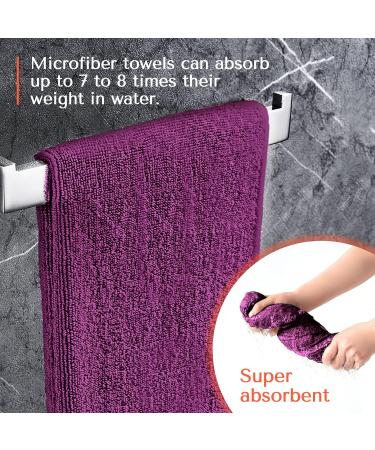10 Pack TASALON Microfiber Hair Towel - Quick Dry Salon Towels - Ultra-Soft 29 x 16 Inches - Purple - Buy Online on GoSupps.com