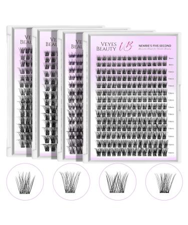 VEYESBEAUTY Lash Clusters - Individual Eyelash Extensions | Thin & Invisible Band | DIY False Lashes for Newbies | Wispy Lash Tray 8-16mm Mixed Length - Buy Online on GoSupps.com