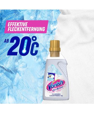 Vanish Oxi Action Power White Gel 750ml - Stain Remover & Laundry Booster for White Linen - Chlorine-Free - Buy Online on GoSupps.com