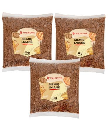 Malinowe Linseed brown whole 3x1kg Linseed brown