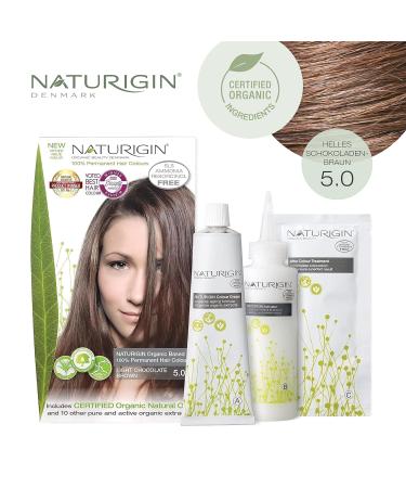 Naturally Light Chocolate Brown Hair Color 5.0 | 100% Gray Coverage | Organic Ammonia-Free Vegan | Long-Lasting Nourishment - Buy Online on GoSupps.com