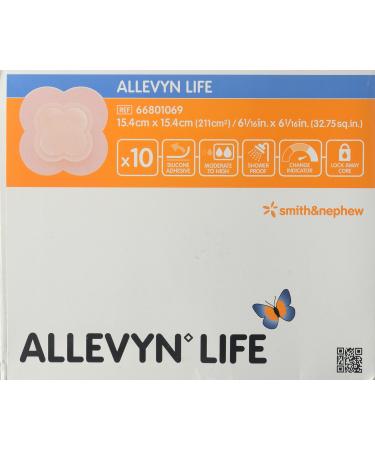 Smith & Nephew Foam Dressing Allevyn Life 6.06 X 6.06 Quadrilobe Sterile pack of 1- 10 counts (#66801069 Sold Per Box)