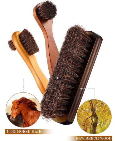 6-Piece Horsehair Shoe Shine Kit with Polish Dauber Applicators - Style B - Buy Online on GoSupps.com