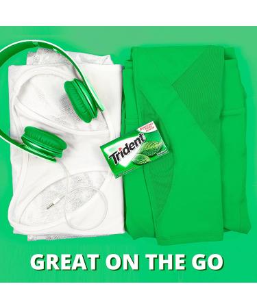 Trident Spearmint Sugar Free Gum 168 Pieces - 12 Packs, 14 Pieces Each - Buy Online on GoSupps.com