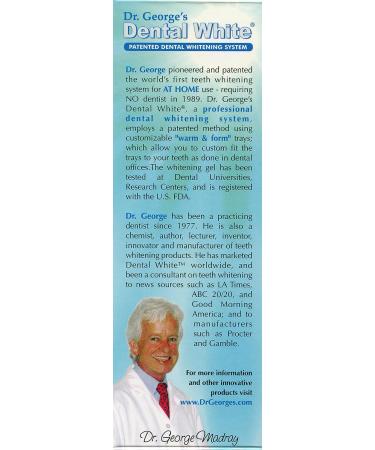 Dr. George's Dental White Kit - Professional Teeth Whitening Solution - Buy Online on GoSupps.com