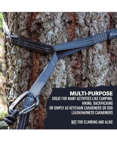 RALLT 12kN & 24kN Carabiners (4 Pack) - Heavy Duty Clips for Hiking, Hammock, Backpacking - Lightweight Aluminum Camping Accessories - Wire Gate Gunmetal - Buy Online on GoSupps.com