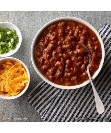 Hormel Less Salt Chili with Beans 15oz (Pack of 8) - Low Sodium, High Flavor - Buy Online on GoSupps.com