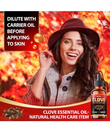 MILIVOL Clove Oil for Teeth and Gums- 10% Pure Natural Clove Essential Oil for Toothache, Sore Muscles, Skin & Hair Care - Soothing Clove Bud Essential Oil - 1Fl Oz - Buy Online on GoSupps.com