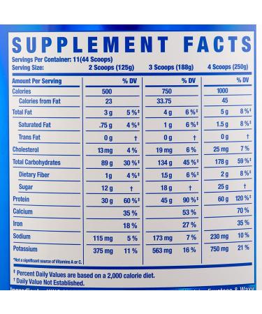 Ronnie Coleman King Mass XL Mass Gainer Protein Powder - 60g Protein, 180g Carbs, 1000+ Calories/Serving - Creatine & Glutamine - Dark Chocolate 6 lb - Buy Online on GoSupps.com