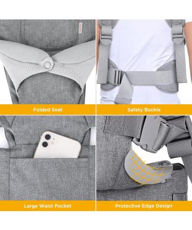 Gagaku Baby Carrier for 0-36 Months | Easy Face-In & Face-Forward Wear | Gray - Comfortable & Versatile for Toddlers - Buy Online on GoSupps.com