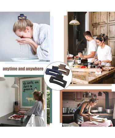 French Design Hair Clips for Thick Hair - Sturdy Claw Clips for Women and Girls in Dark Brown, Black, Dark Blue - Buy Online on GoSupps.com