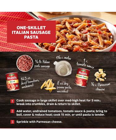 Hunt's Petite Diced Tomatoes Garlic & Olive Oil 14.5 oz - Premium Italian flair for your recipes - Buy Online on GoSupps.com
