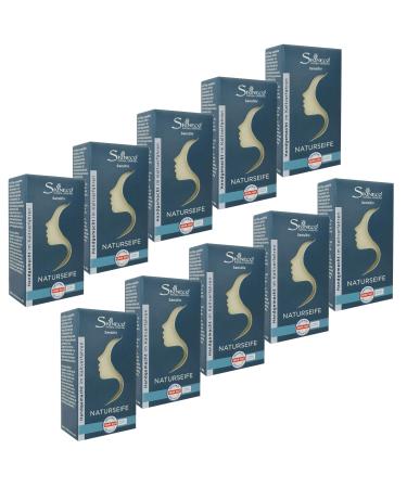 Skineco Natural soap sensitive 10 x sustainable goats milk soap firm shower gel bar of soap against dry sensitive skin body soap hand soap handmade natural cosmetics mild