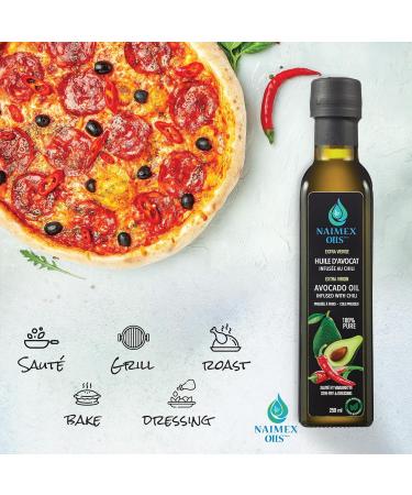 Naimex Oils- 100% Pure Avocado Oil Extra Virgin Cold pressed 100% Natural 250 ml (Chili Infused) - Buy Online on GoSupps.com