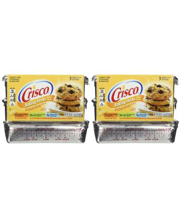 Crisco, Baking Sticks, Butter Flavor, All Vegetable Shortening, 20oz Package (Pack of 2)