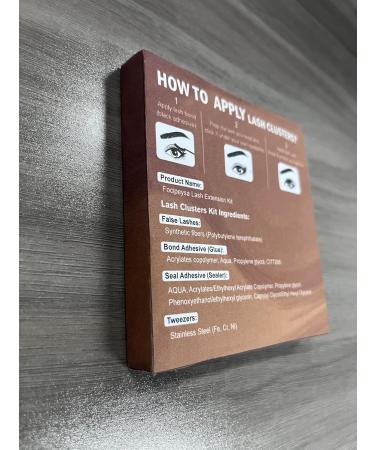 Focipeysa DIY Eyelash Extension Kit - D Curl Lash Clusters for Home Use (280 Pcs 8-16mm) - Complete Individual Eyelashes with Lash Bond Seal & Tweezers - Buy Online on GoSupps.com