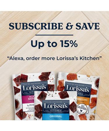 Lorissa's Kitchen Grass-Fed Beef Jerky Meat Snack Sticks - Original Flavor 1 oz, Pack of 12 | Keto Friendly, Gluten Free, Nitrite-Free - Buy Online on GoSupps.com