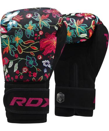 RDX boxing gloves women women kickboxing muay thai sparring flowers pink black boxing gloves women martial arts mma punching bag training punching gloves kickboxing gloves sandbag 8 10 12 oz black 10oz