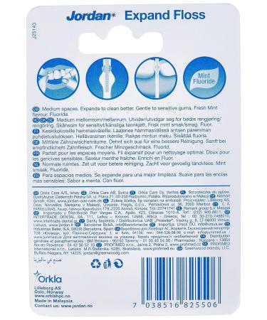 Jordan Dental Floss Expanding Fresh 25 Meter - Best International Delivery for Oral Health - Buy Online on GoSupps.com