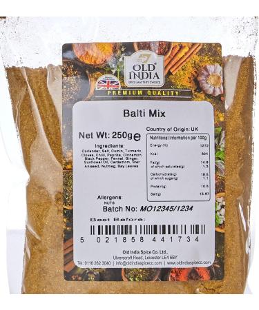 Old India Balti Mix 250g - Authentic Indian Spice Blend, 250g Pack - Buy Online on GoSupps.com