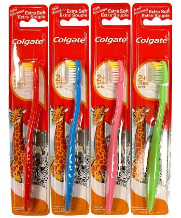 Colgate Kids Toothbrush 2+ Years | Extra Soft Bristles | Assorted Colors | 12 Pack - Buy Online on GoSupps.com